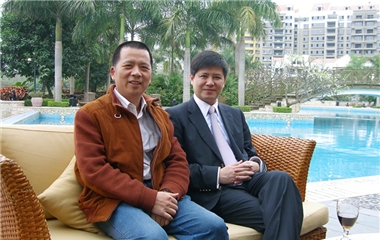 福建省莆田市市长李建辉与蔡天守董事长合影